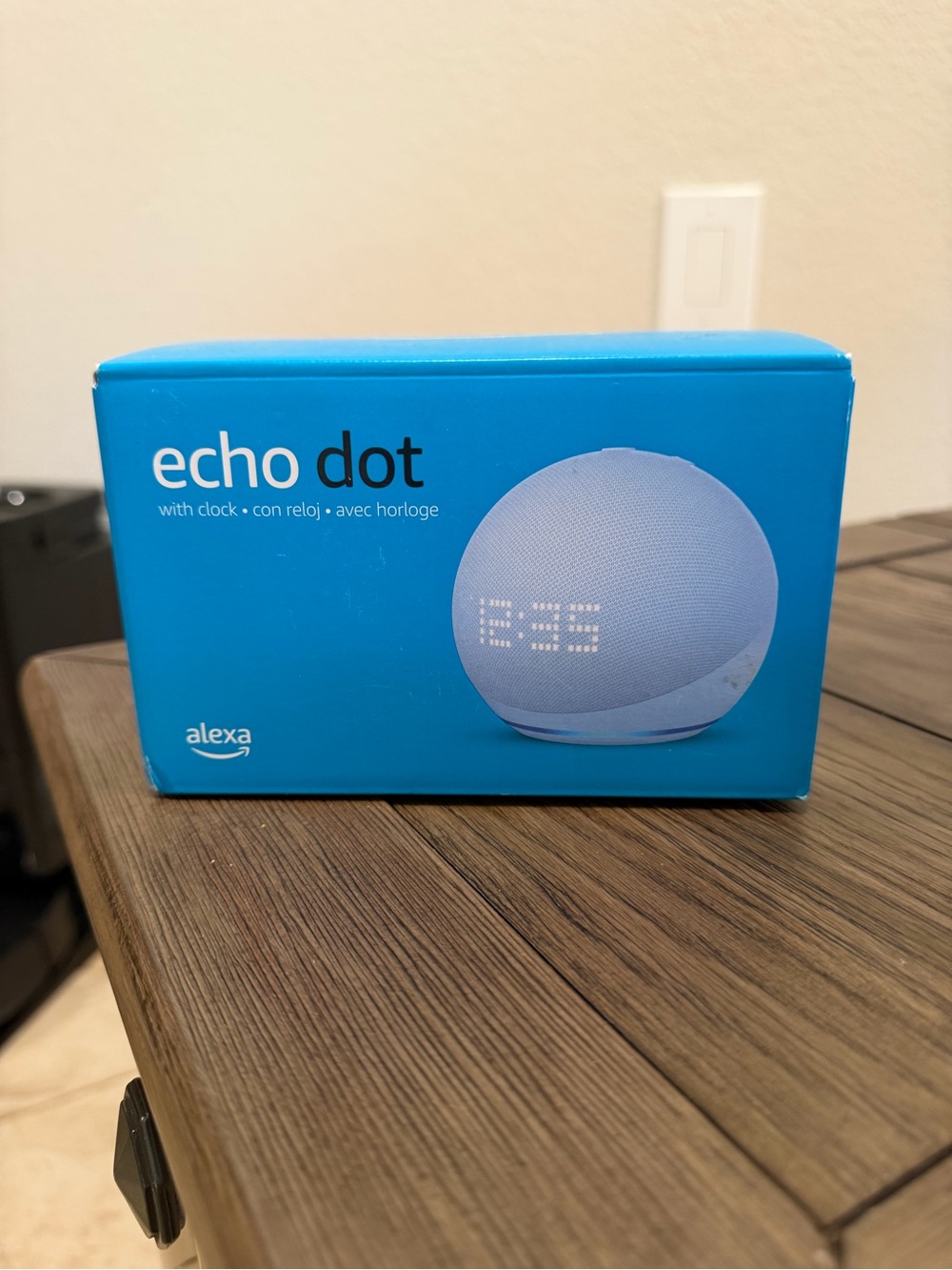 Amazon Alexa Echo Dot 5th Gen with Clock Cloud Blue – Open Box Unused